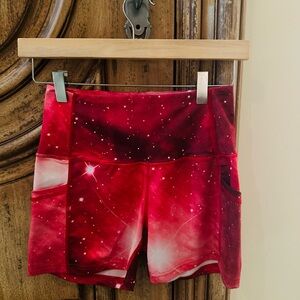 Women's Red high waisted shorts
